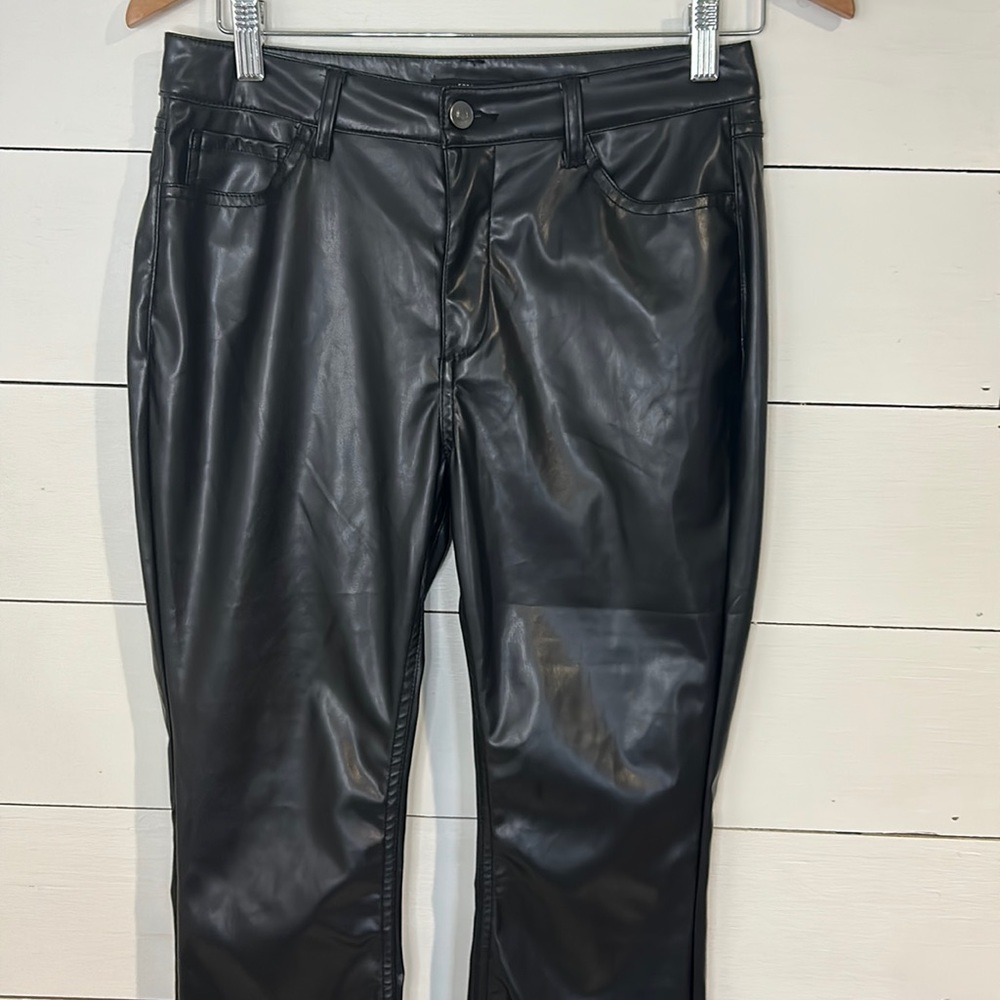 Forever 21 Bell Bottom Flare Faux Leather Pants - Small (4)